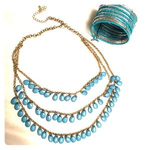 FINAL SALE Turquoise costume jewelry set